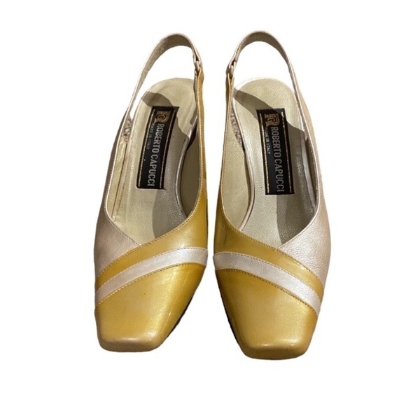 VINTAGE Roberto Capucci heeled leather shoes Size 6 - Picture 2 of 11